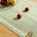 Boho braided fringed rustic table runner