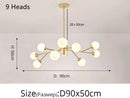 Nordic glass chandelier magic bean designer home decor