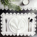 Embroidered lace linen table napkin, European style