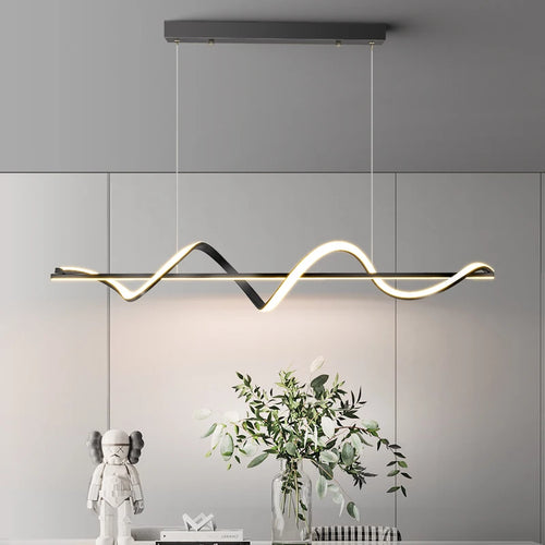 Elegant minimalist modern LED pendant light - vue 4 sur 18