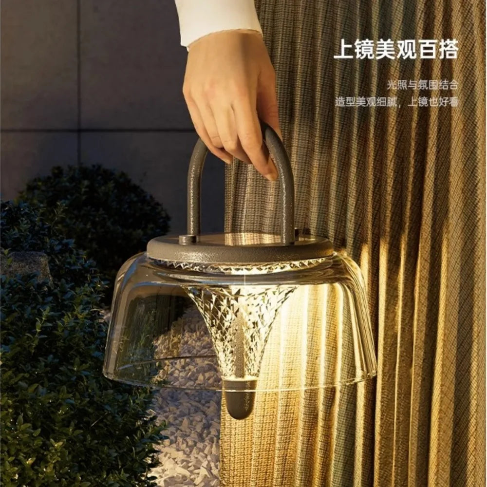 Portable waterproof solar acrylic outdoor table lamp - vue 4 sur 6