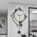 New Design Creative Wall Art Clock, Silent Pendulum Clock, Living Room Wall Decor Clocks, Metal Home Wall Decorations, Large