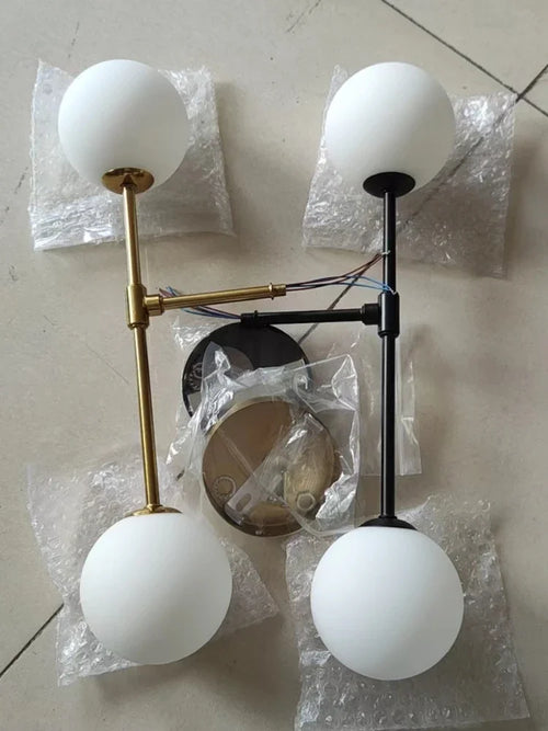 Nordic iron and glass luxury creative wall light - vue 6 sur 7