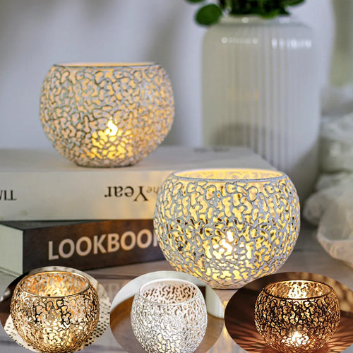 Creative retro metal candle holder for party and wedding decor - vue 4 sur 12