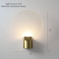 Decorative glass wall light for commercial spaces and restaurants