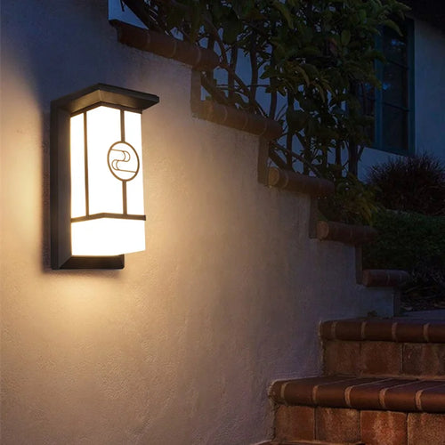 European design LED outdoor wall light for garden modern lighting - vue 6 sur 12