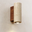 Wabi-sabi LED wall light in natural stone
