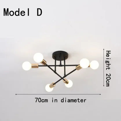 Modern classic branch ceiling light - vue 10 sur 11