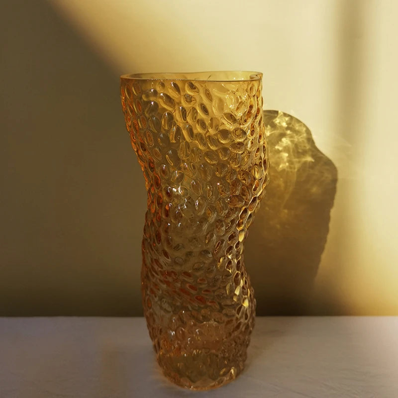 Nordic transparent glass vase for elegant floral decorations - vue 6 sur 11