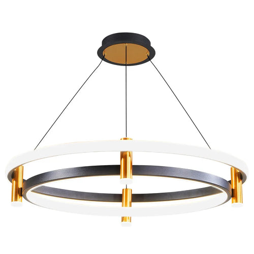 Nordic decorative LED ring chandelier for home - vue 7 sur 7