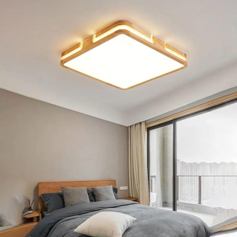 Modern smart and elegant wooden LED ceiling light