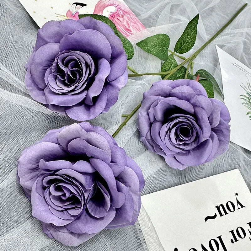 Silk floral decoration with roses and branches for parties - vue 12 sur 14