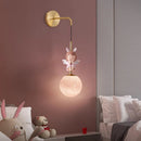 Modern angel wall light for children's bedroom decor