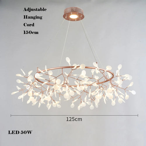 Creative LED chandelier in stainless steel and acrylic for interior decoration - vue 19 sur 18