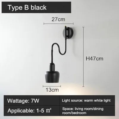 Multi-angle adjustable wall lamp for reading and study - vue 11 sur 12