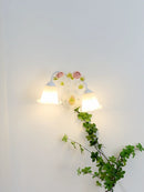 Modern floral wall light for warm decorative lighting