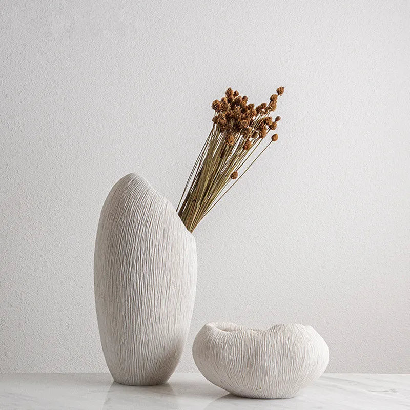 resin vase with coral texture for modern decoration