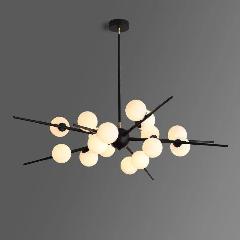 Modern LED glass ball chandelier for home decoration