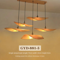 Japanese style bamboo chandelier for zen Asian decor