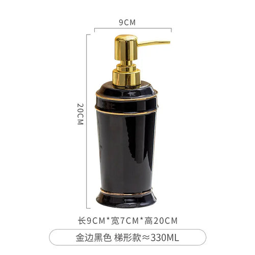 ceramic soap dispenser for shower gel and disinfectant - vue 15 sur 30