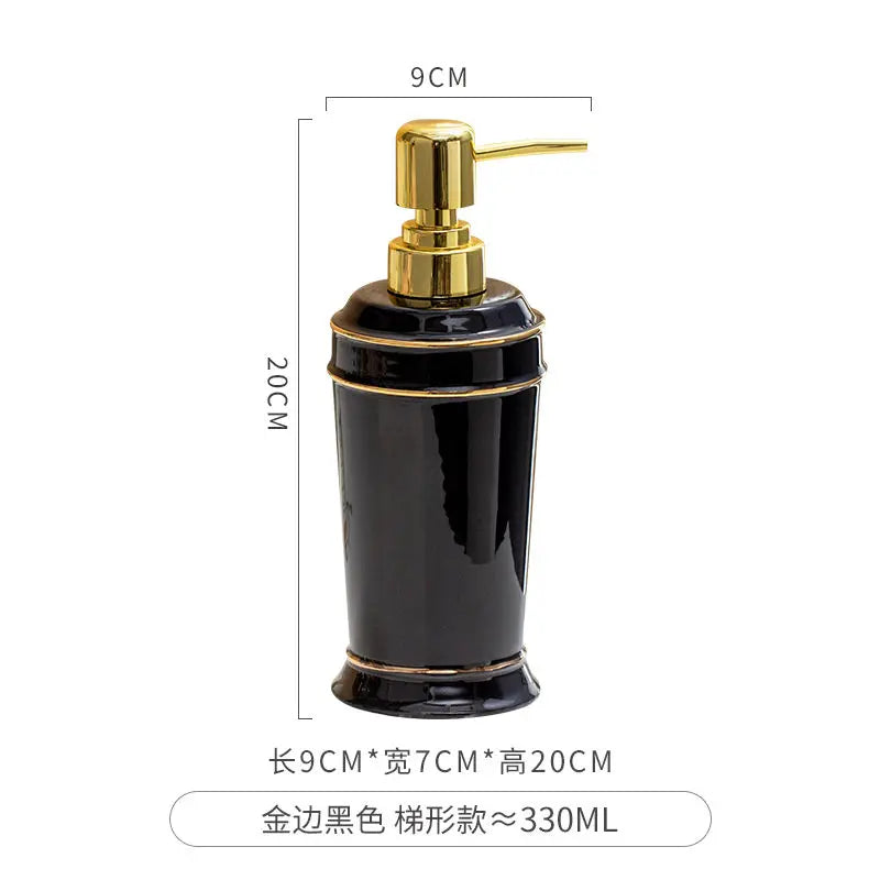 ceramic soap dispenser for shower gel and disinfectant - vue 14 sur 30