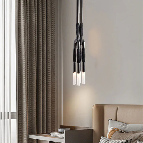 Acrylic fabric pendant light for an elegant hanging lamp - vue 2 sur 11