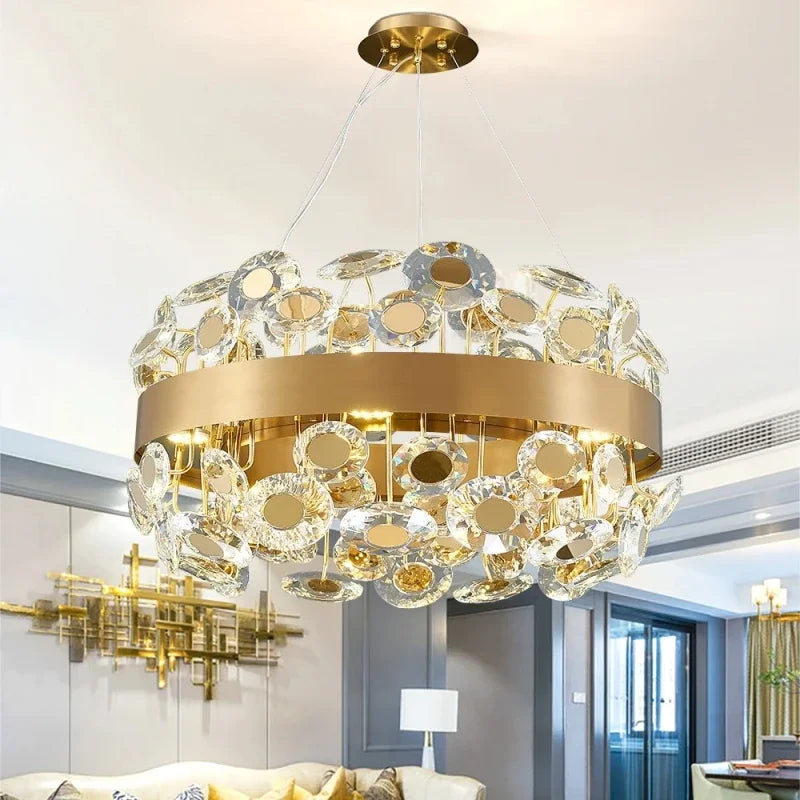 Italian design crystal chandelier for elegant interior decor - vue 3 sur 8