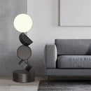 Round glass designer floor lamp for modern decor