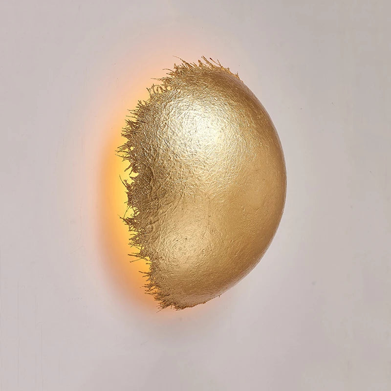 American style gold leaf LED wall light for shops and restaurants