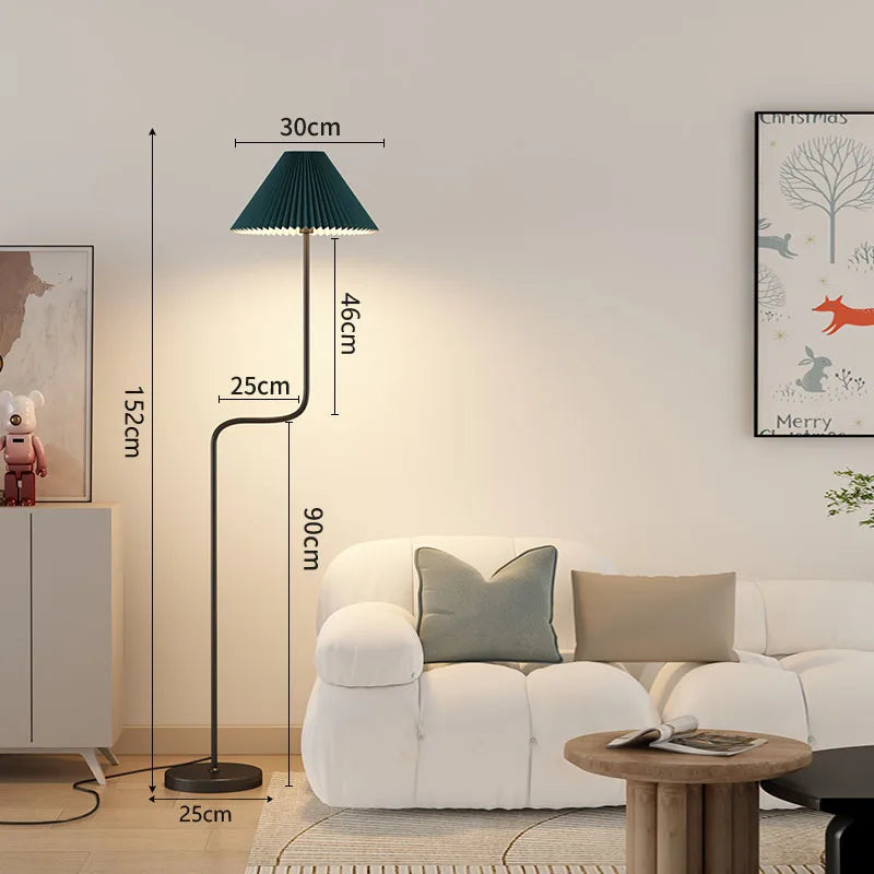 Nordic glass floor lamp with lampshade for interior decoration - vue 14 sur 16