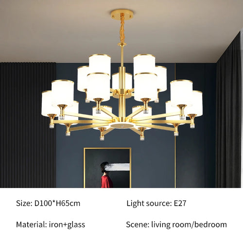 Nordic chandelier 15 lights modern luxury design for bright interiors - vue 16 sur 16