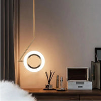 Modern moon ring chandelier pendant light for interior decoration