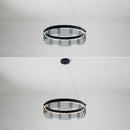 Stratos designer glass LED chandelier for indoor use