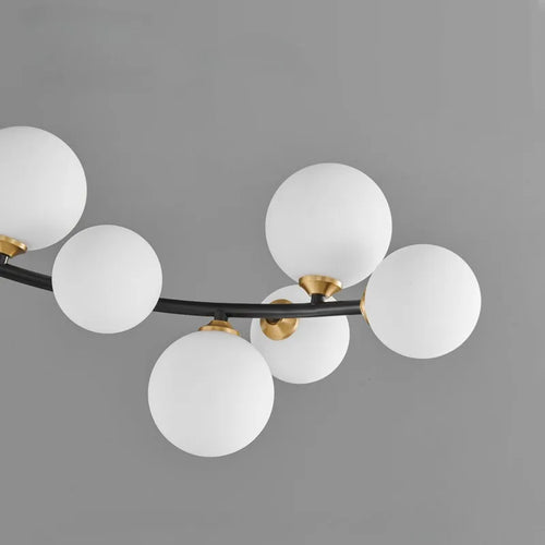 Modern irregular copper ceiling light with customisable LED lighting - vue 7 sur 9