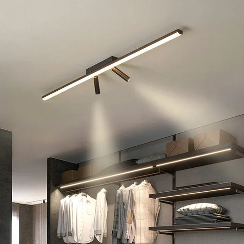 Modern LED chandelier with acrylic spotlights for indoor lighting - vue 2 sur 9