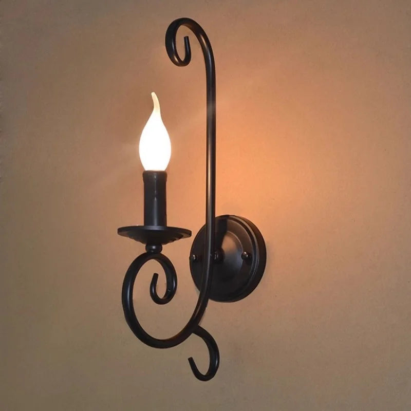 Vintage industrial style wall light for interiors