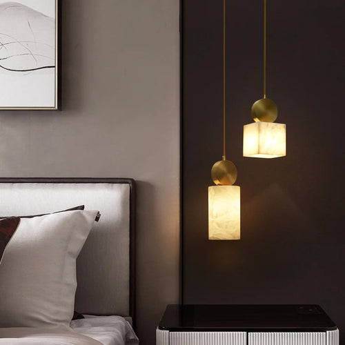 Creative personalised minimalist copper chandelier for modern decor - vue 2 sur 8