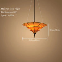 Asian Buddhist wabi sabi chandelier for interior decoration