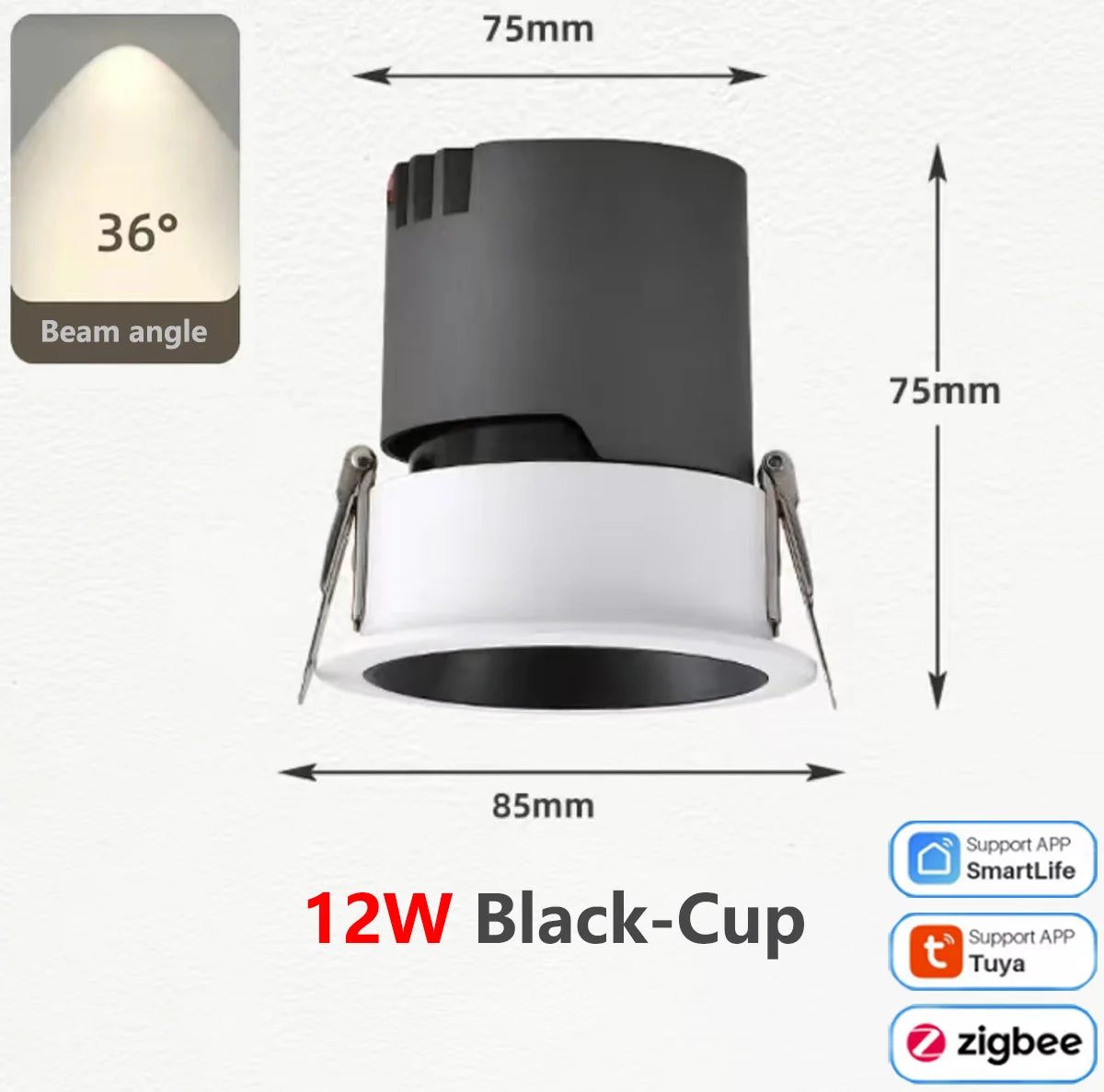 Zigbee aluminium dimmable COB LED spot - vue 9 sur 17