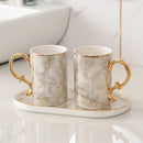 decorative and practical marbled ceramic bathroom accessories