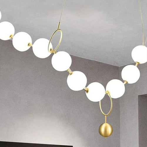 Nordic acrylic LED chandelier for home decor - vue 5 sur 10