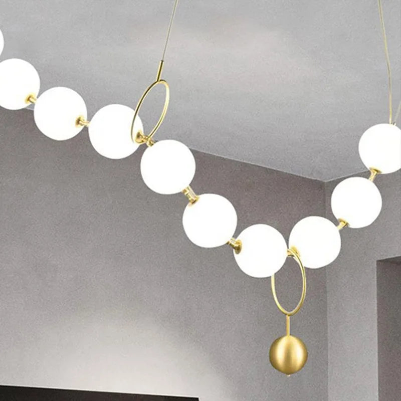 Nordic acrylic LED chandelier for home decor - vue 4 sur 10