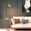 Nordic style iron and marble floor lamp