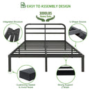 Heavy Duty Metal Bed Frame with Headboard, 3500 lbs Max Weight Capacity Metal Platform, Easy Assembly Mattress Foundation