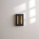 Rectangular copper LED wall light for hotel