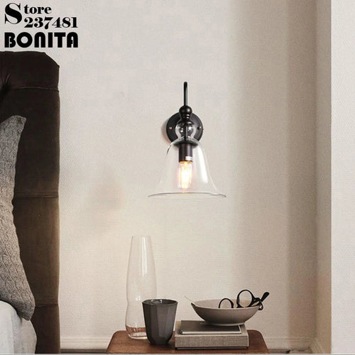 Vintage iron industrial wall light for indoor and outdoor use - vue 4 sur 5