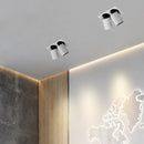 Square telescopic recessed LED spotlight with flexible rotation for home