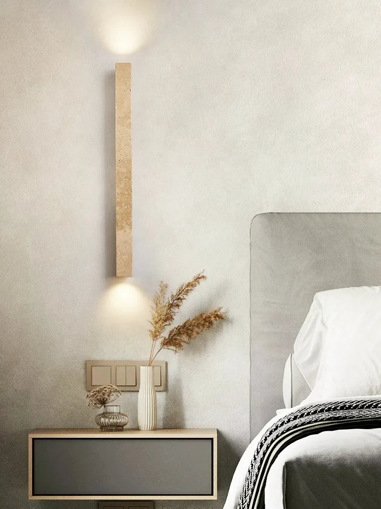 Long stone LED wall light - vue 3 sur 21