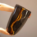 crackle glass vase for decorative flower arrangement