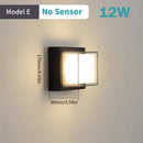 Outdoor LED wall light with automatic motion sensor